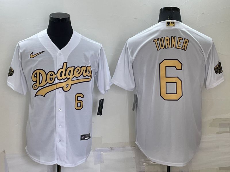 Men Los Angeles Dodgers #6 Turner White 2022 All Star Game Nike MLB Jerseys